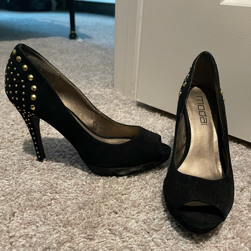 Suede/Velvet Heels